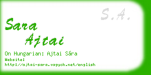 sara ajtai business card