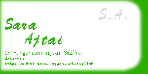 sara ajtai business card